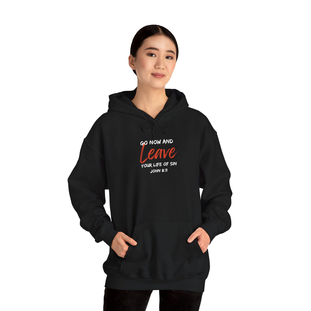 "Go Now and Leave Your Life of Sin" Unisex Heavy Blend™ Hooded Sweatshirt