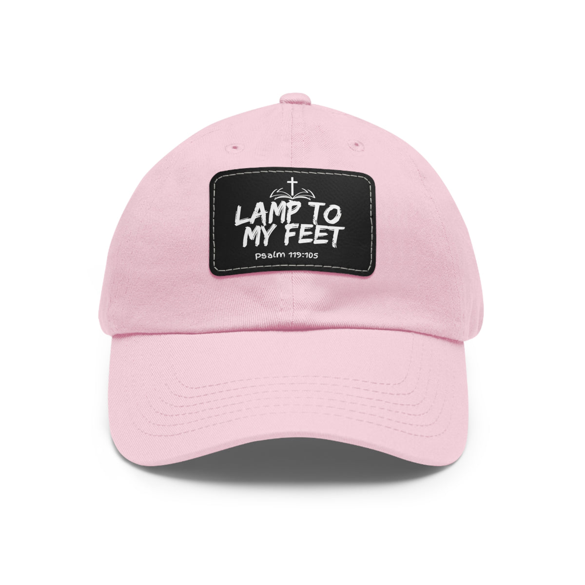 Lamp To My Feet- Dad Hat with Leather Patch (Rectangle)