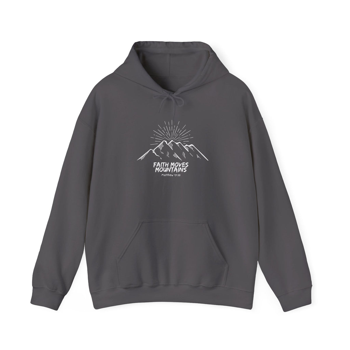 "Faith Moves Mountains" Unisex Heavy Blend™ Hooded Sweatshirt