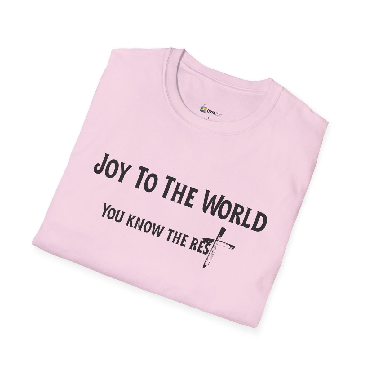 Joy to the World Christian T-Shirt – Faith-Inspired Holiday Apparel | Unisex Softstyle T-Shirt