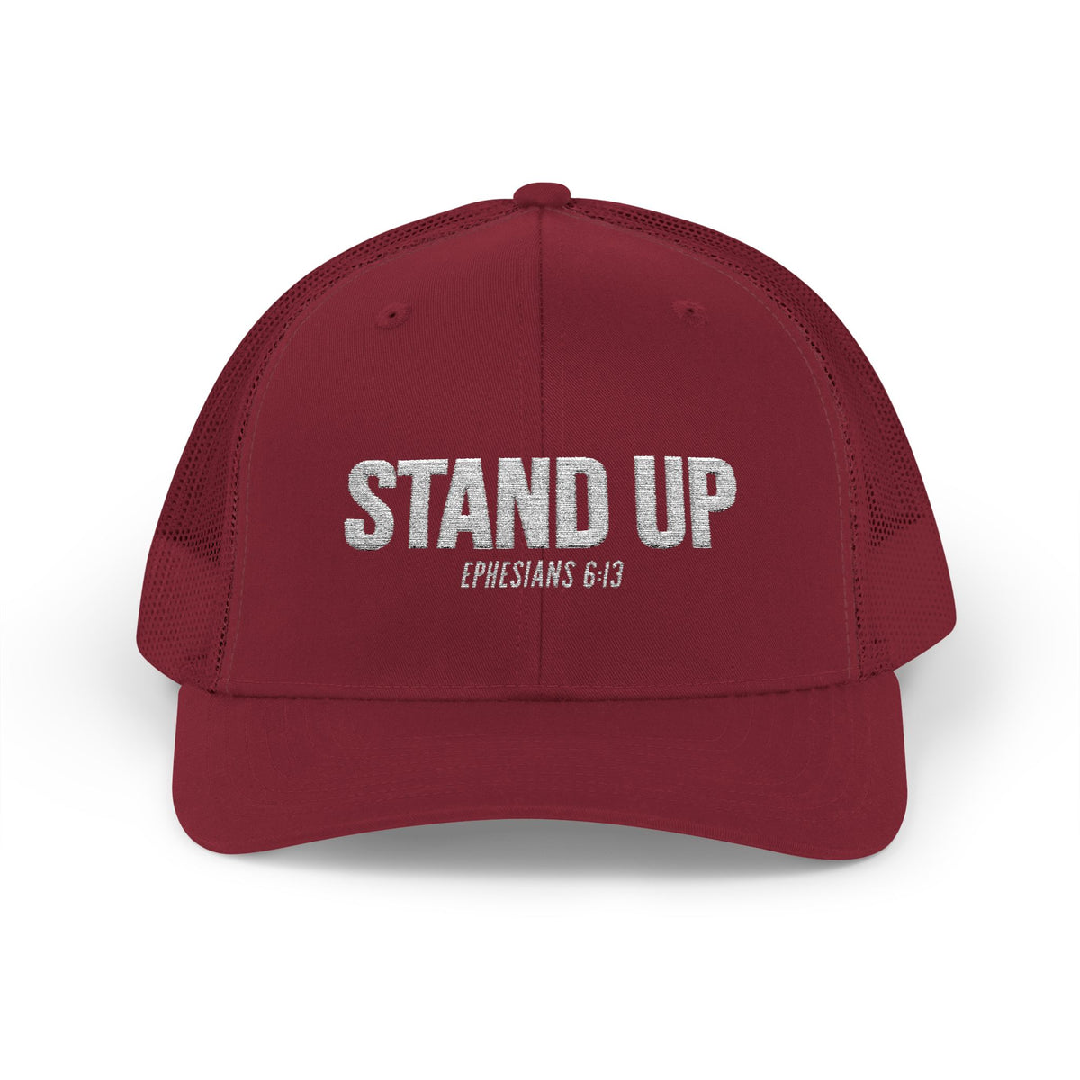 Stand Up Christian Snapback Trucker Hat – Ephesians 6:13 Bible Verse Faith Hat – Armor of God Scripture Cap