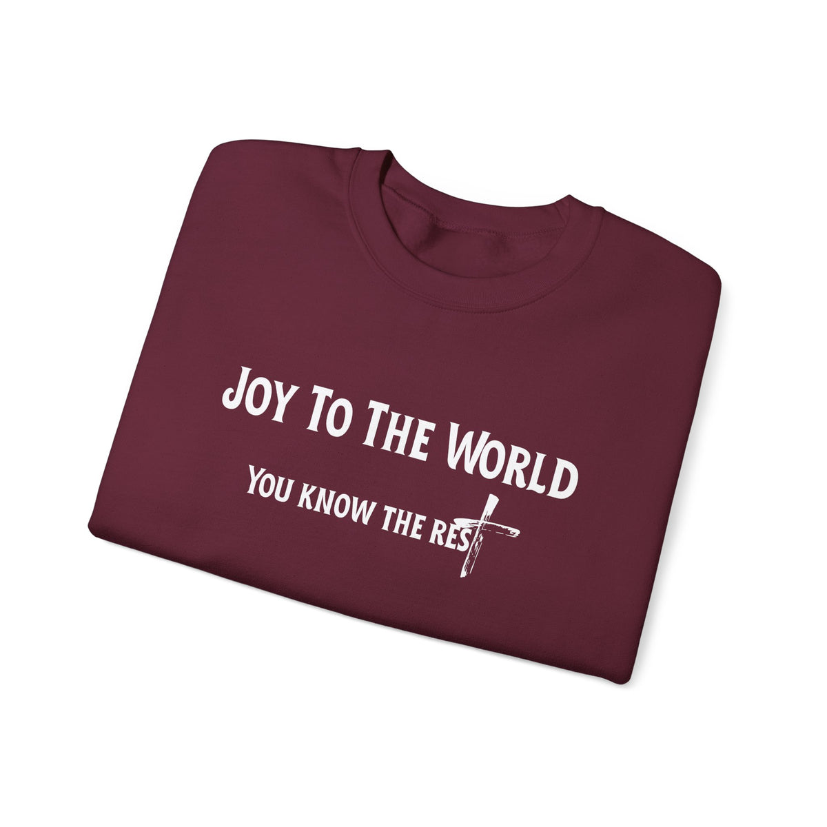 Joy to the World Christian Sweatshirt – Cozy Faith Holiday Apparel | Unisex Heavy Blend™ Crewneck Sweatshirt