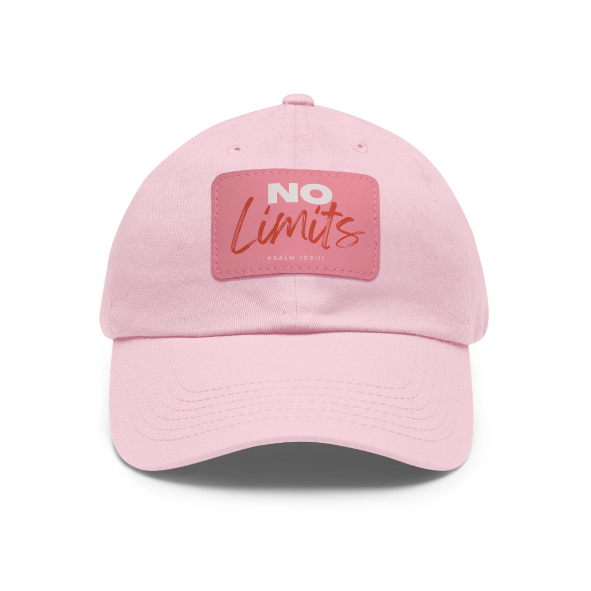 No Limits- Dad Hat with Leather Patch (Rectangle)