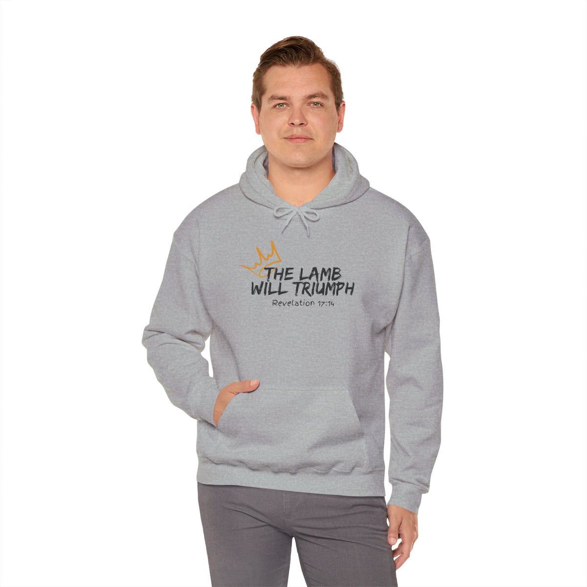 "The Lamb Will Triumph" Unisex Heavy Blend™ Hooded Sweatshirt