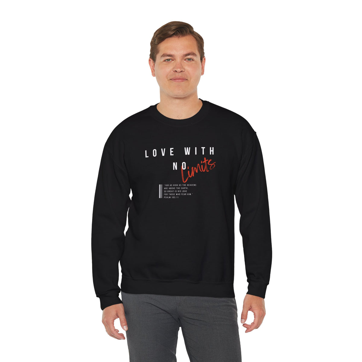 Love With No Limits- Unisex Heavy Blend™ Crewneck Sweatshirt