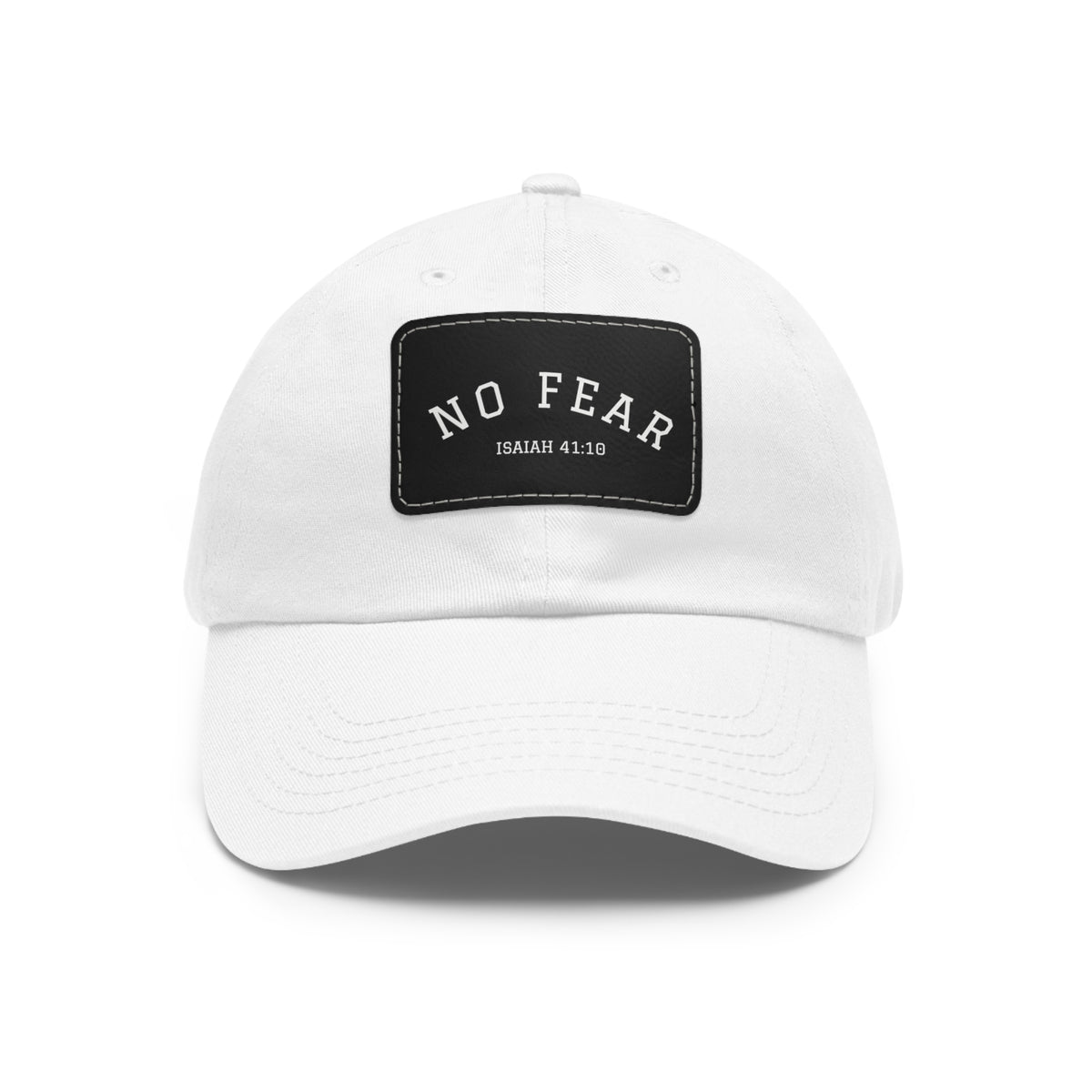 No Fear- Dad Hat with Leather Patch (Rectangle)