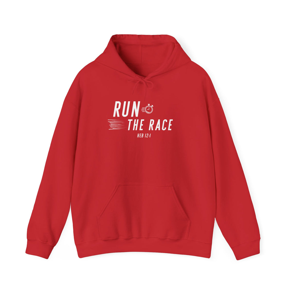 Run the Race Christian Hoodie – Hebrews 12:1 Faith Comfort Wear