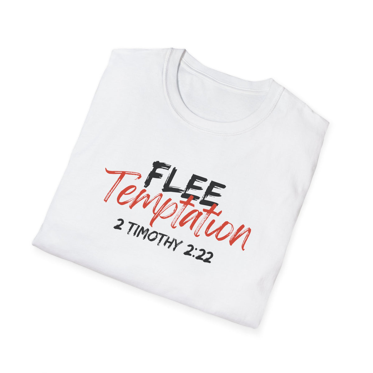 "Flee Temptation" Unisex Softstyle T-Shirt