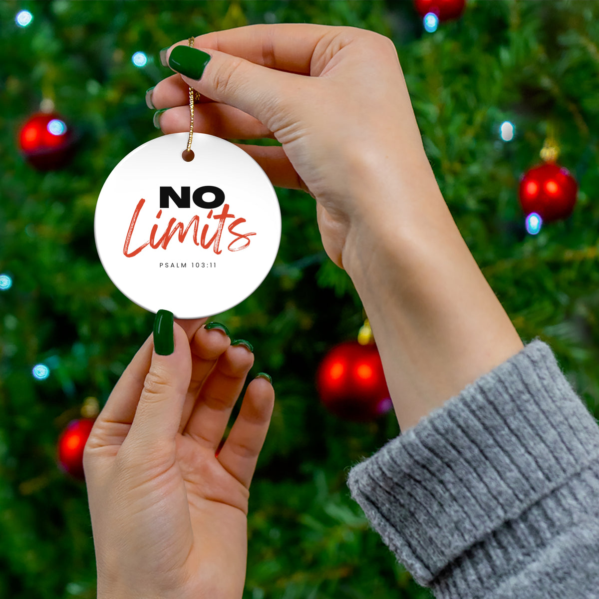 "No Limits" Ceramic Ornament, 2 Shapes