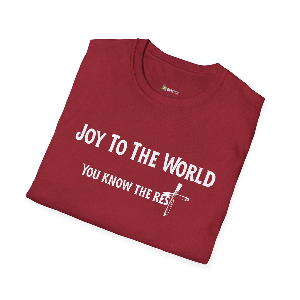 Joy to the World Christian T-Shirt – Faith-Inspired Holiday Apparel | Unisex Softstyle T-Shirt