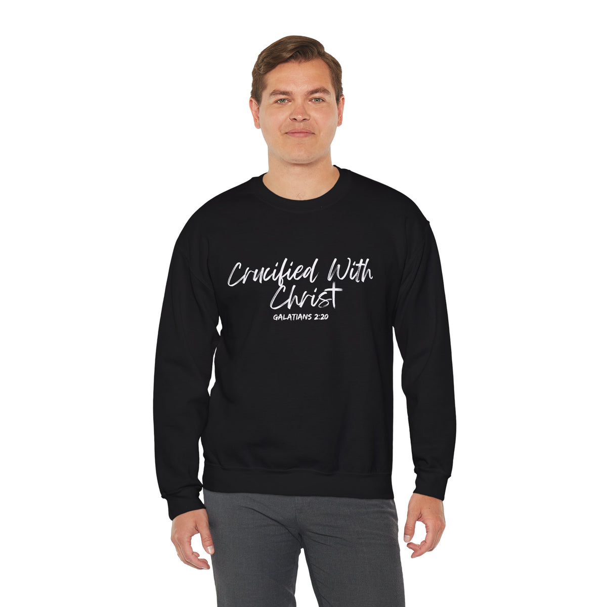 Crucified With Christ- Unisex Heavy Blend™ Crewneck Sweatshirt
