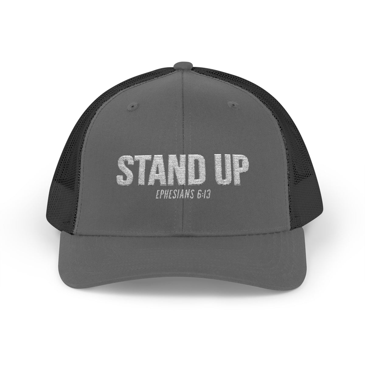 Stand Up Christian Snapback Trucker Hat – Ephesians 6:13 Bible Verse Faith Hat – Armor of God Scripture Cap