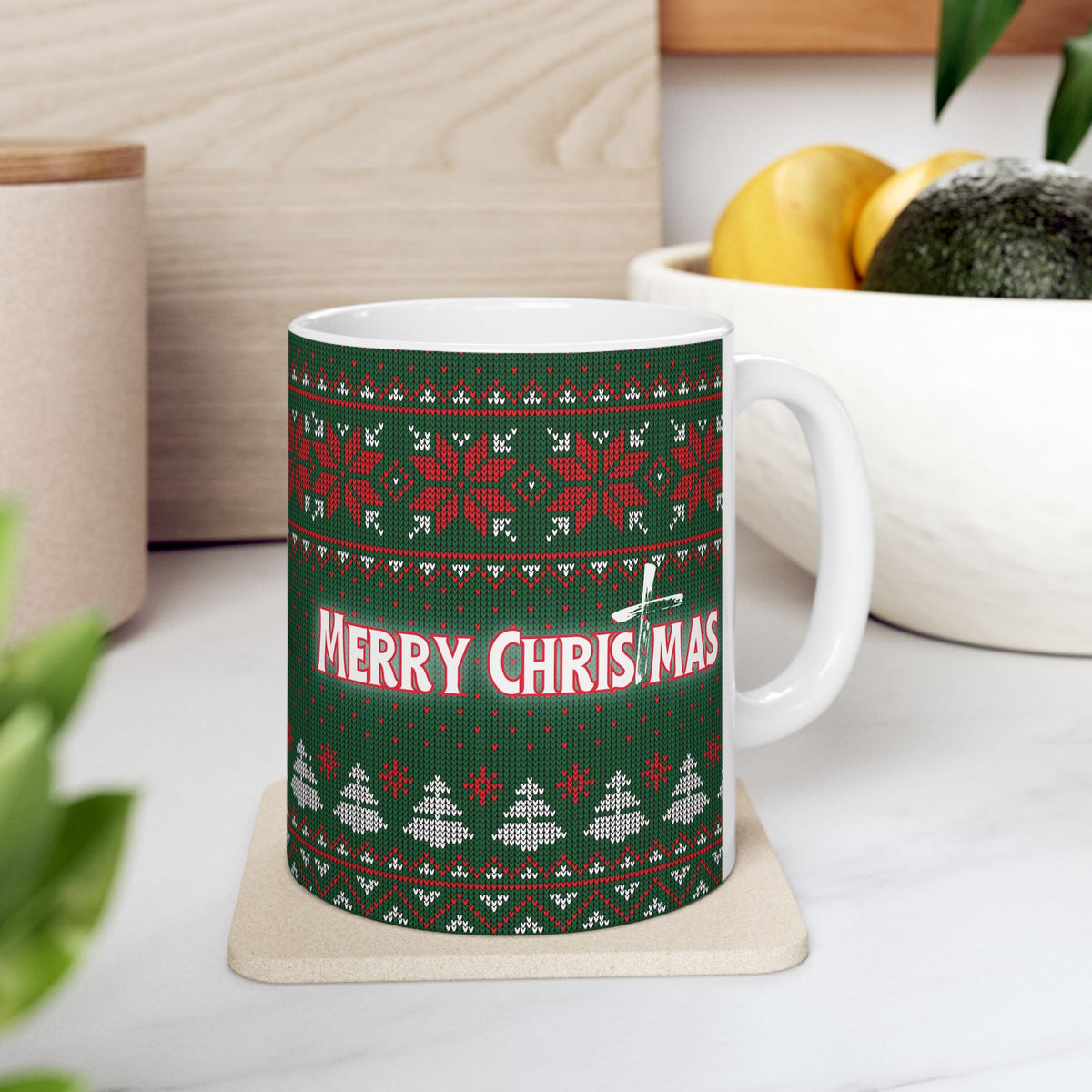 Merry Christmas Christian Mug – Faith-Inspired Christmas Gift | Ceramic Mug, (11oz, 15oz)