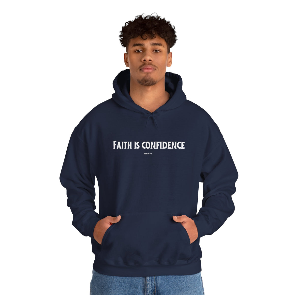 Faith is Confidence Christian Hoodie – Faith-Based Christmas Wear | Unisex Heavy Blend™ Hooded Sweatshirt