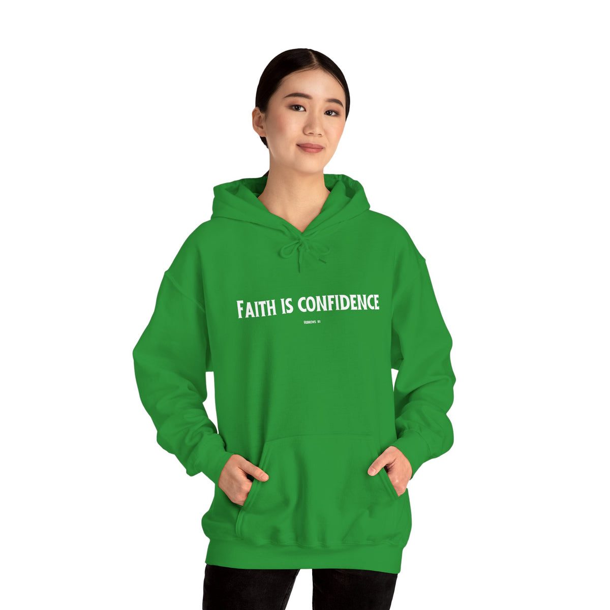 Faith is Confidence Christian Hoodie – Faith-Based Christmas Wear | Unisex Heavy Blend™ Hooded Sweatshirt