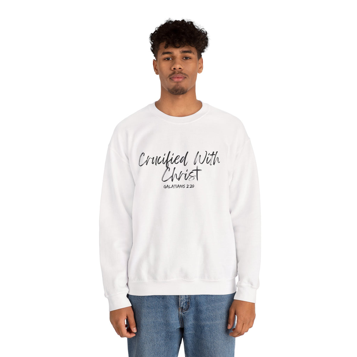 Crucified With Christ- Unisex Heavy Blend™ Crewneck Sweatshirt