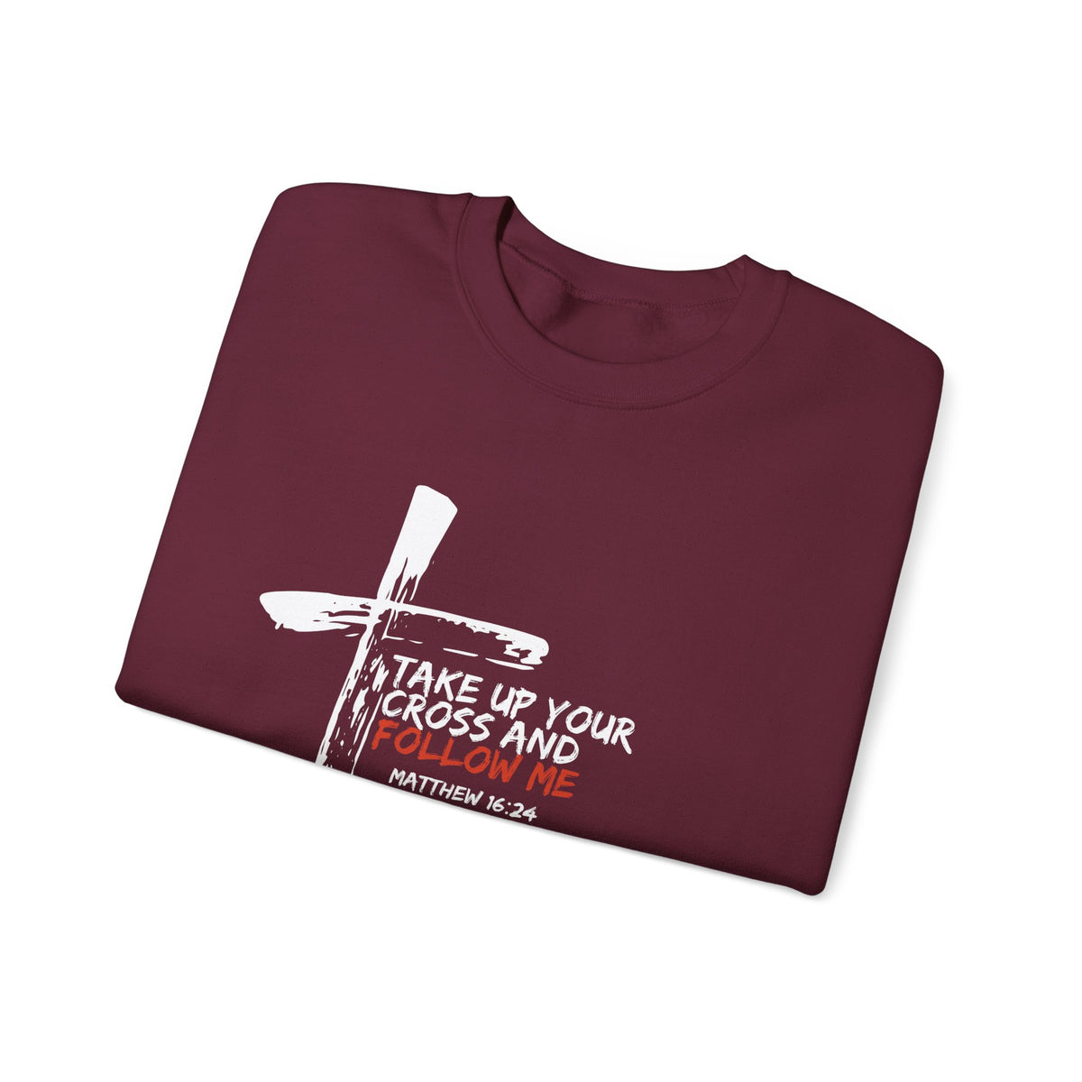 Take Up Your Cross and Follow Me- Unisex Heavy Blend™ Crewneck Sweatshirt