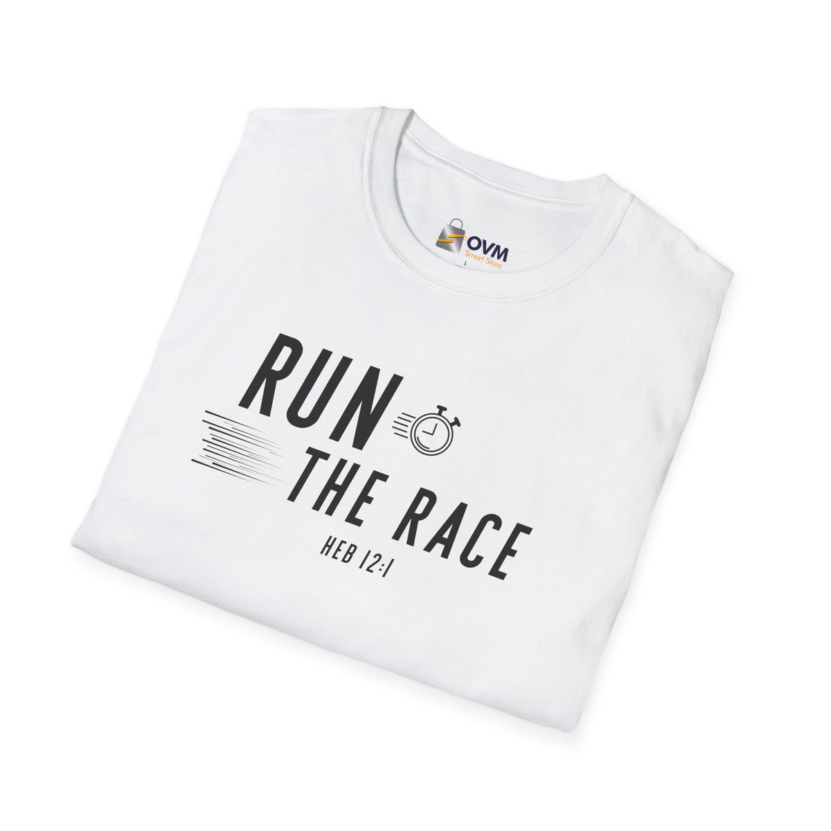 Run the Race Christian T-Shirt – Hebrews 12:1 Faith Apparel