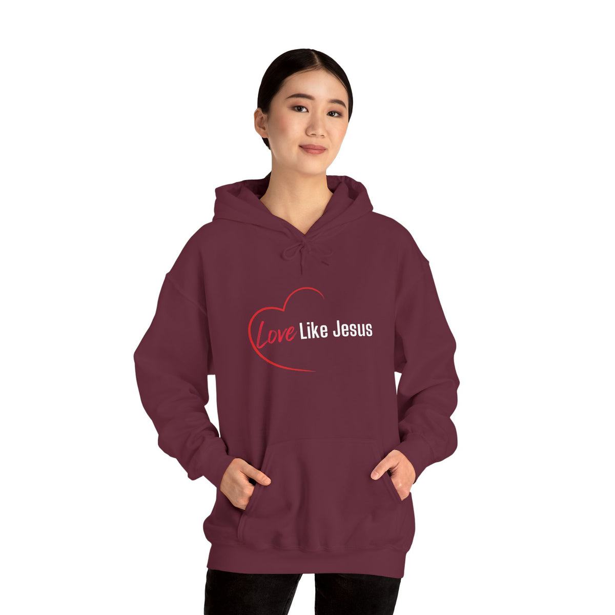 Love Like Jesus Christian Hoodie – Faith-Inspired Comfort Wear - Unisex Heavy Blend™ Hooded Sweatshirt