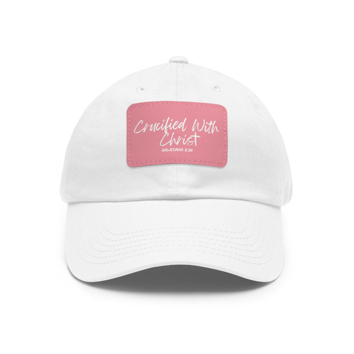 Crucified With Christ- Dad Hat with Leather Patch (Rectangle)