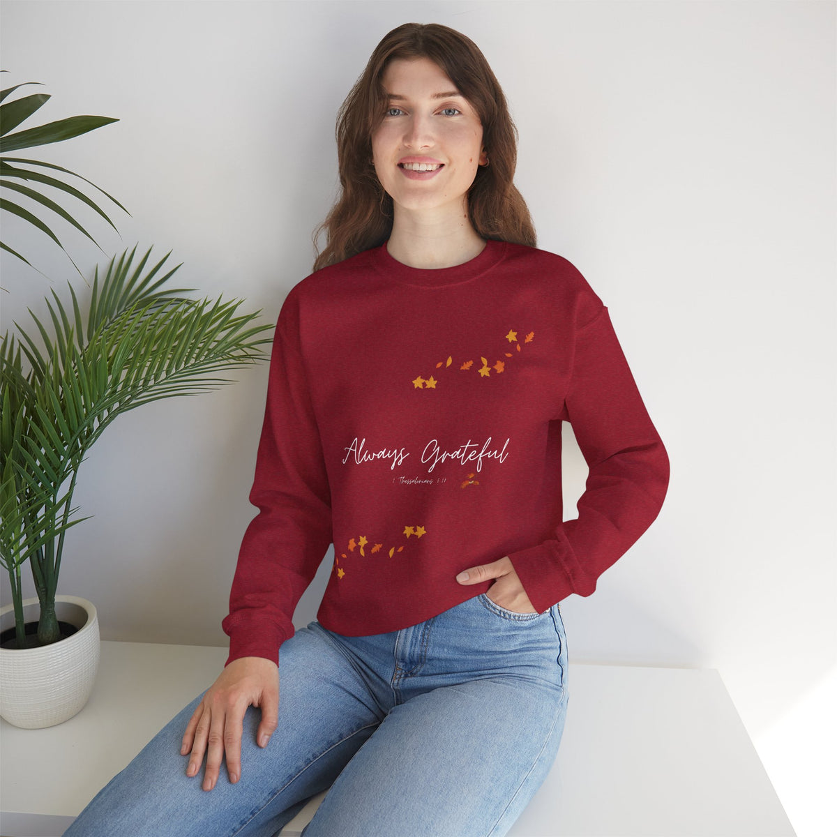 Always Grateful | Ladies' Heavy Blend™ Crewneck Sweatshirt