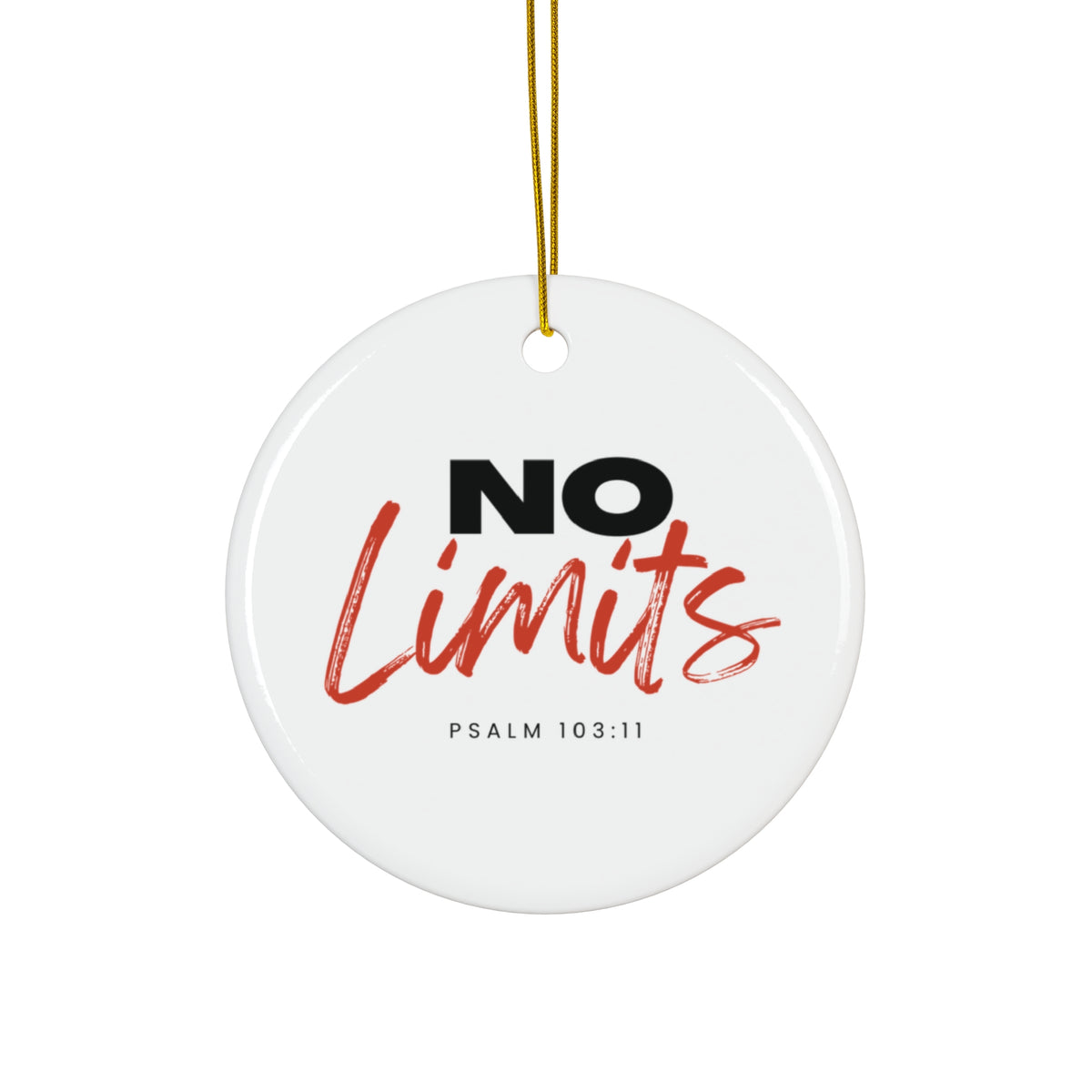 "No Limits" Ceramic Ornament, 2 Shapes