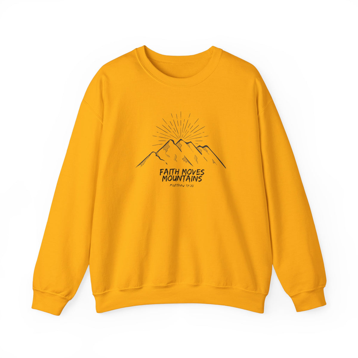 Faith Moves Mountains- Unisex Heavy Blend™ Crewneck Sweatshirt