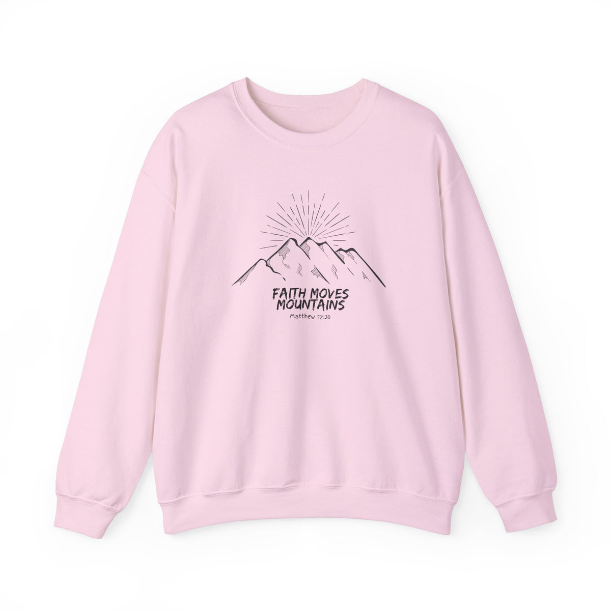 Faith Moves Mountains- Unisex Heavy Blend™ Crewneck Sweatshirt