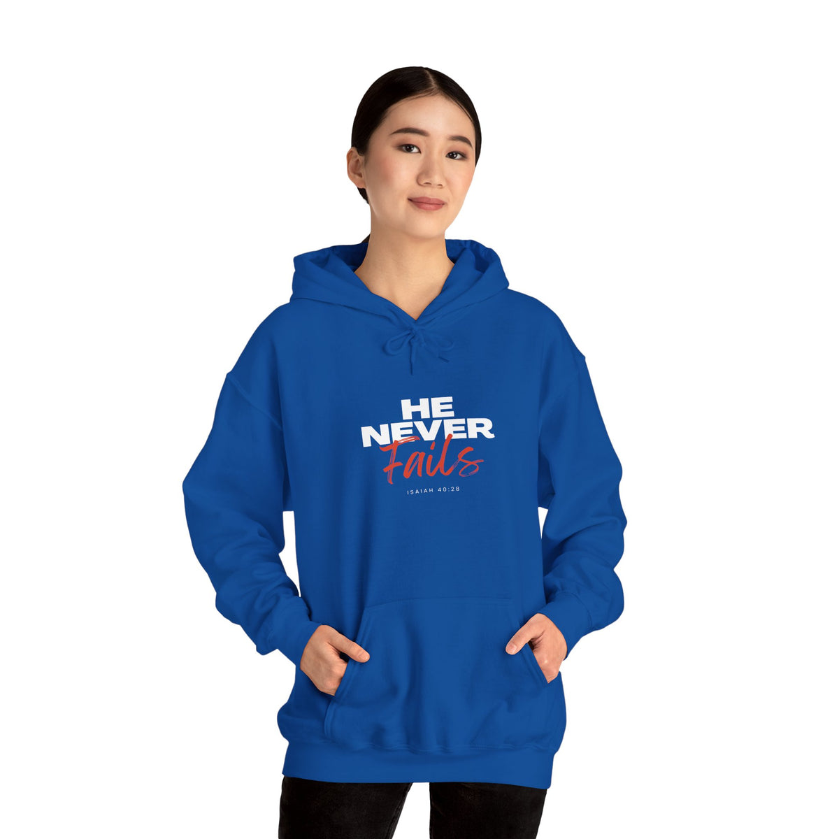 He Never Fails- Unisex Heavy Blend™ Hooded Sweatshirt