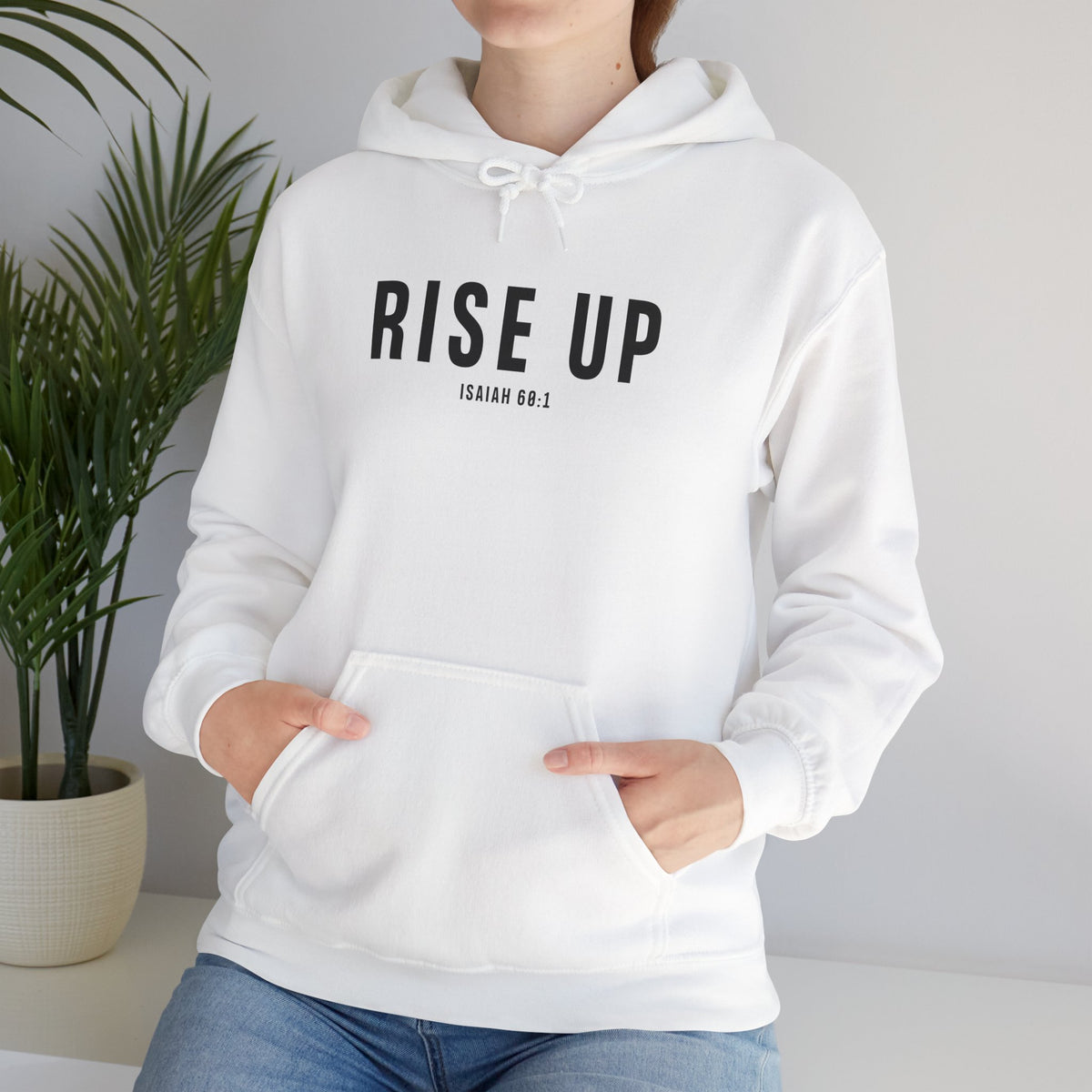 Rise Up Christian Hoodie – Isaiah 60:1 Faith Comfort Wear