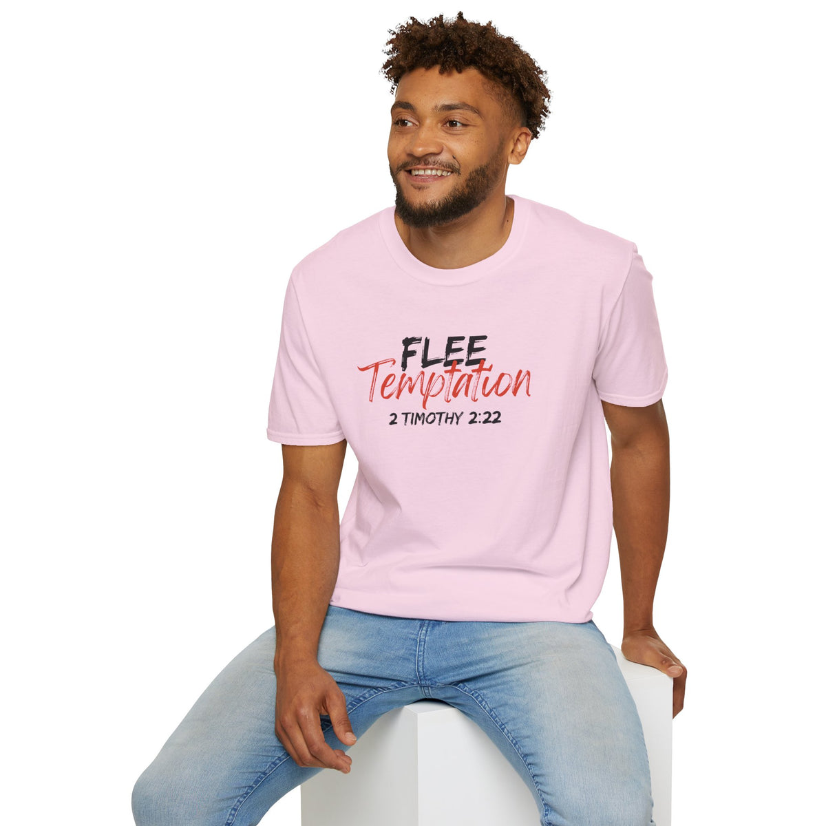 "Flee Temptation" Unisex Softstyle T-Shirt