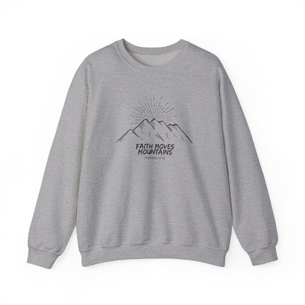 Faith Moves Mountains- Unisex Heavy Blend™ Crewneck Sweatshirt