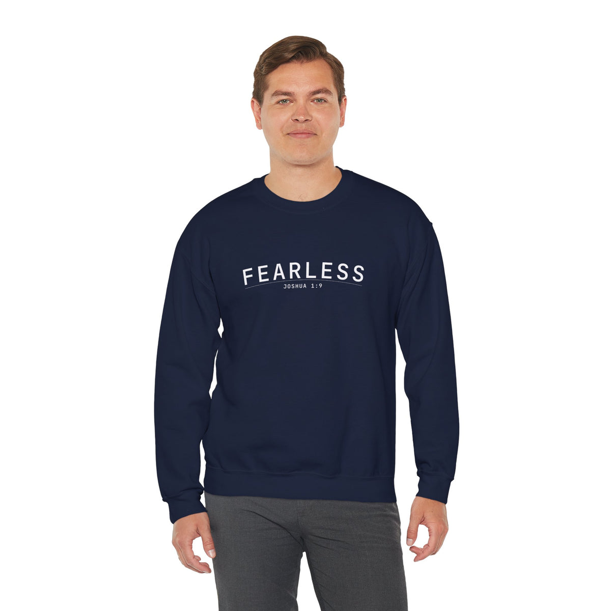 Fearless Christian Sweatshirt – Joshua 1:9 Wear Your Faith