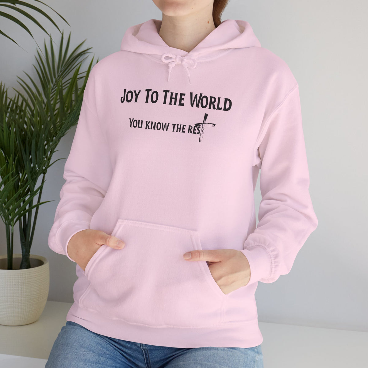 Joy to the World Christian Hoodie – Faith-Based Christmas Wear | Unisex Heavy Blend™ Hooded Sweatshirt