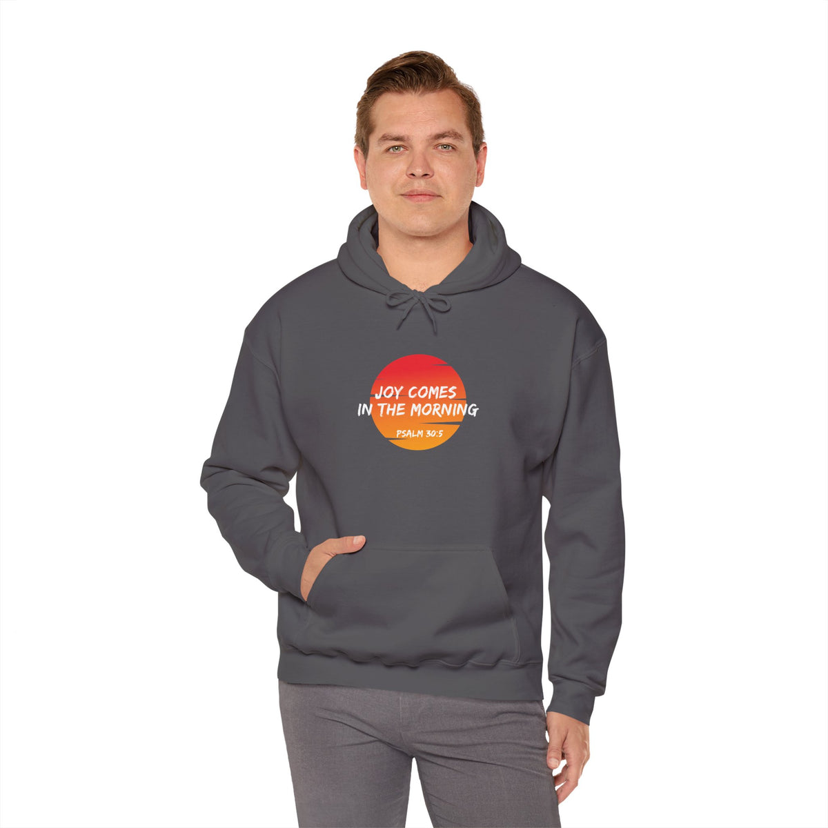 "Joy Comes in the Morning" Unisex Heavy Blend™ Hooded Sweatshirt