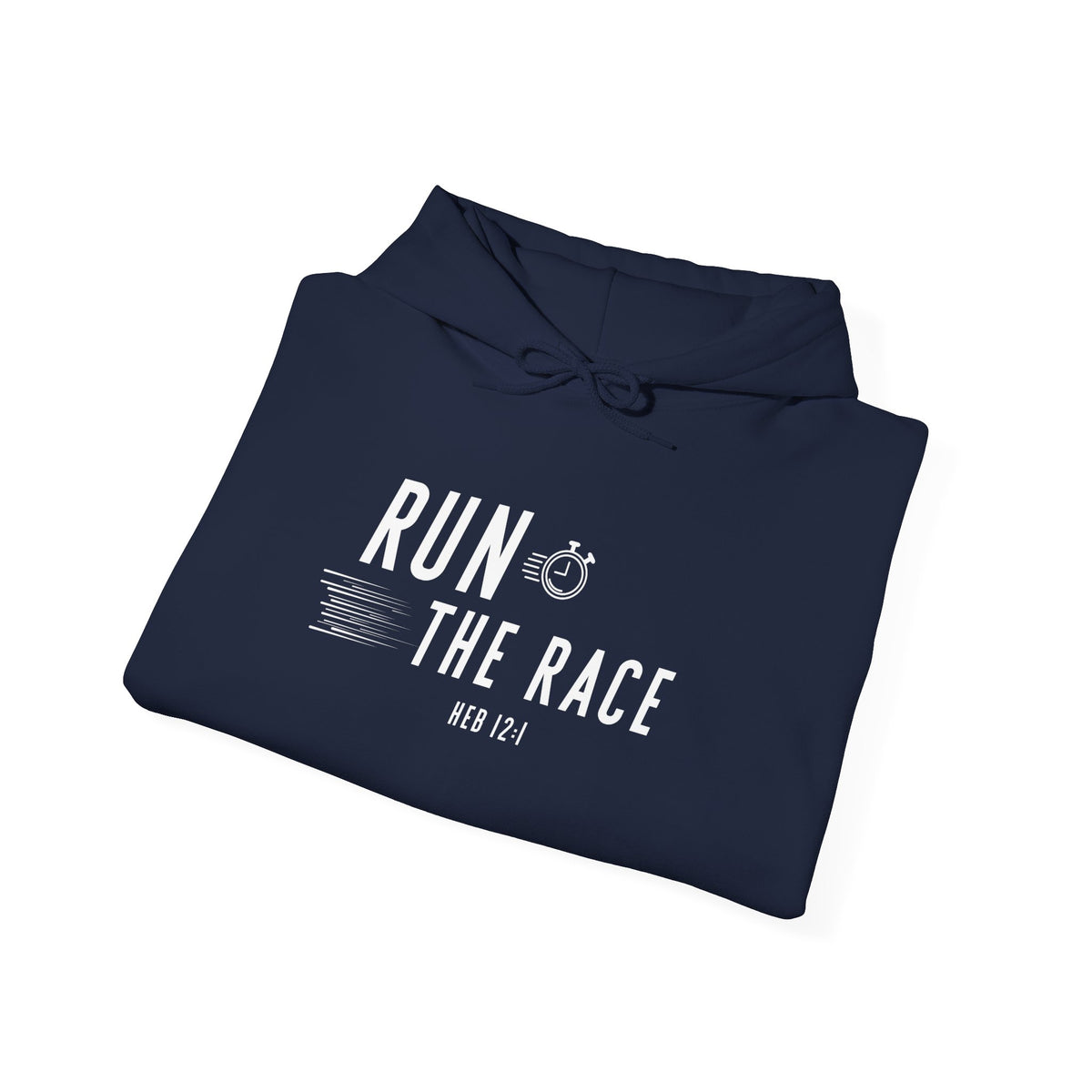 Run the Race Christian Hoodie – Hebrews 12:1 Faith Comfort Wear