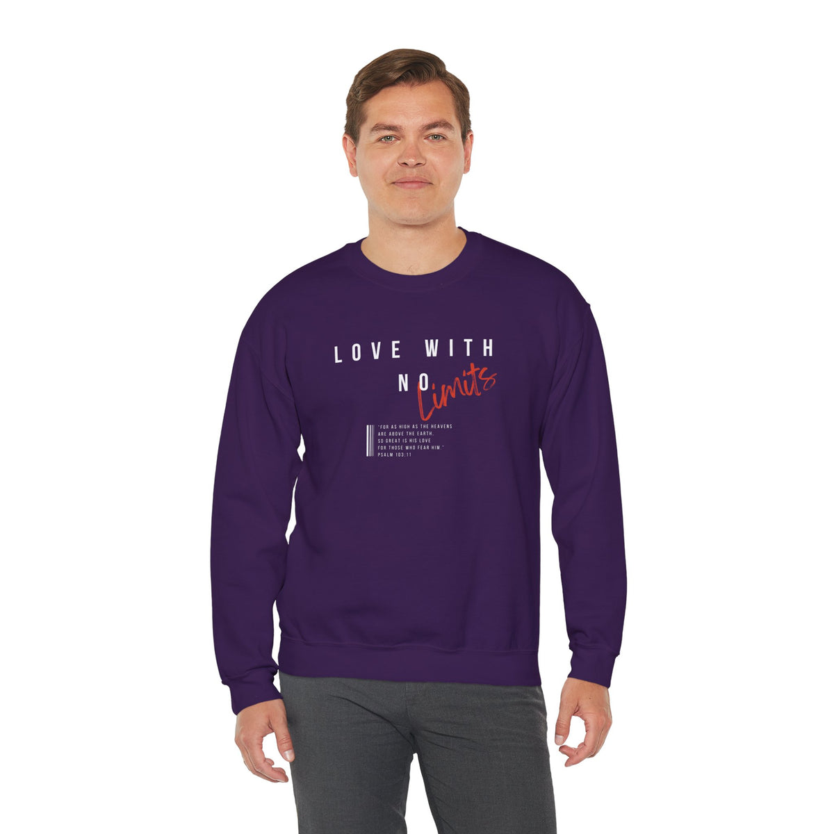 Love With No Limits- Unisex Heavy Blend™ Crewneck Sweatshirt