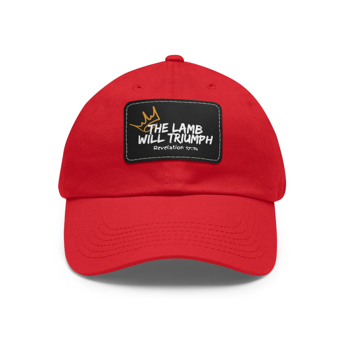 The Lamb Will Triumph- Dad Hat with Leather Patch (Rectangle)