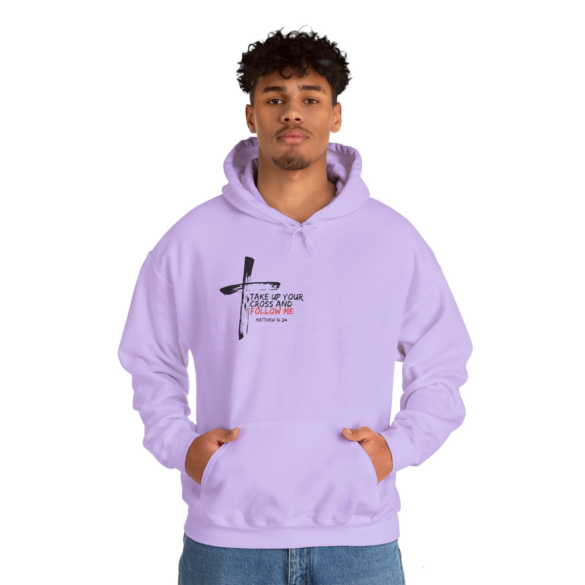 "Take Up Your Cross and Follow Me" Unisex Heavy Blend™ Hooded Sweatshirt