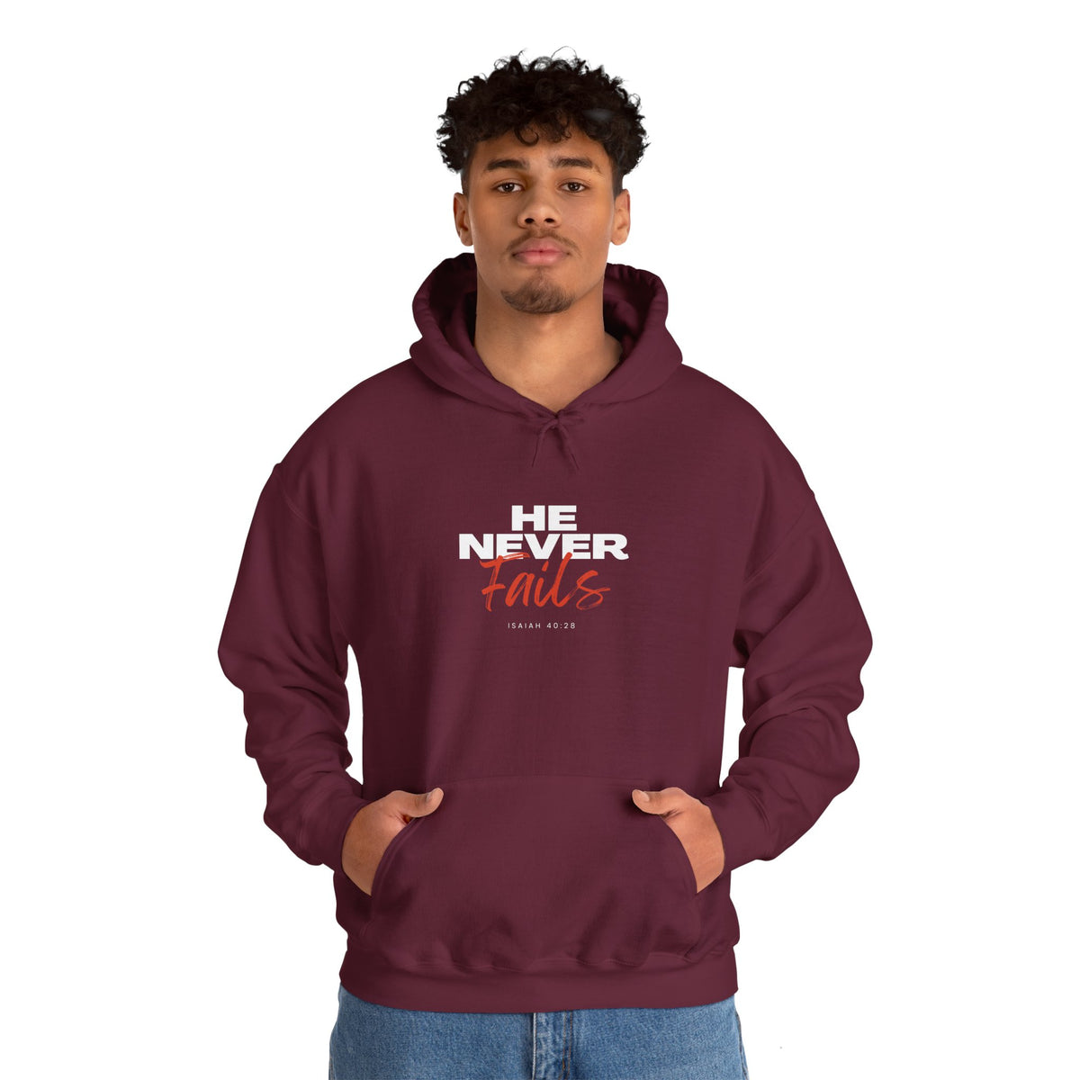 He Never Fails- Unisex Heavy Blend™ Hooded Sweatshirt