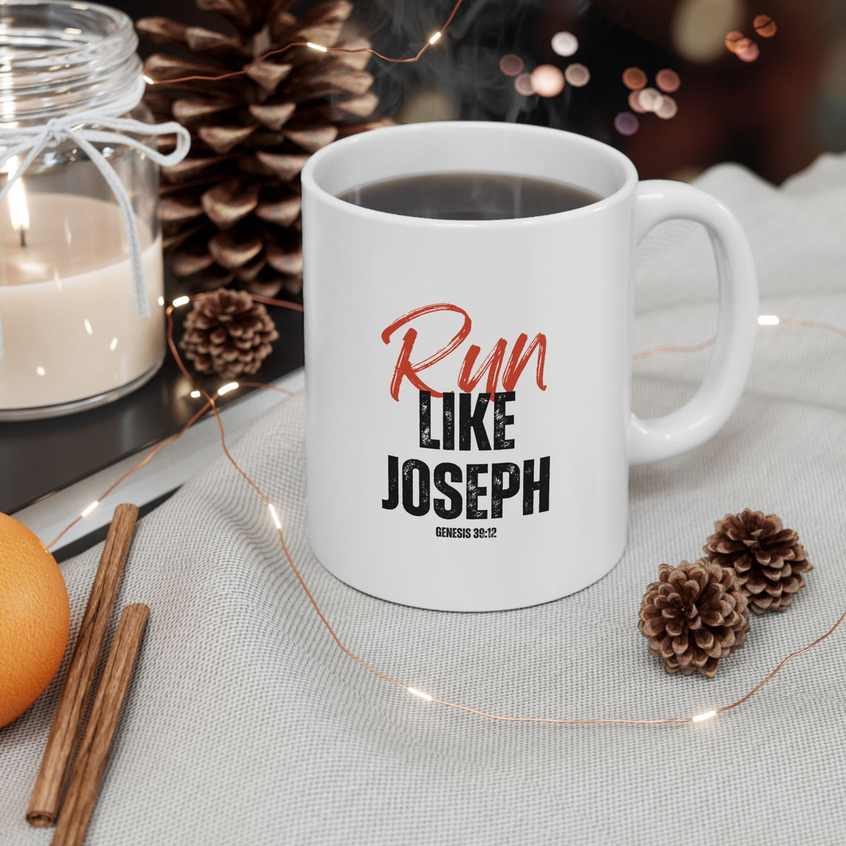 "Run Like Joseph" Ceramic Mug, (11oz, 15oz)