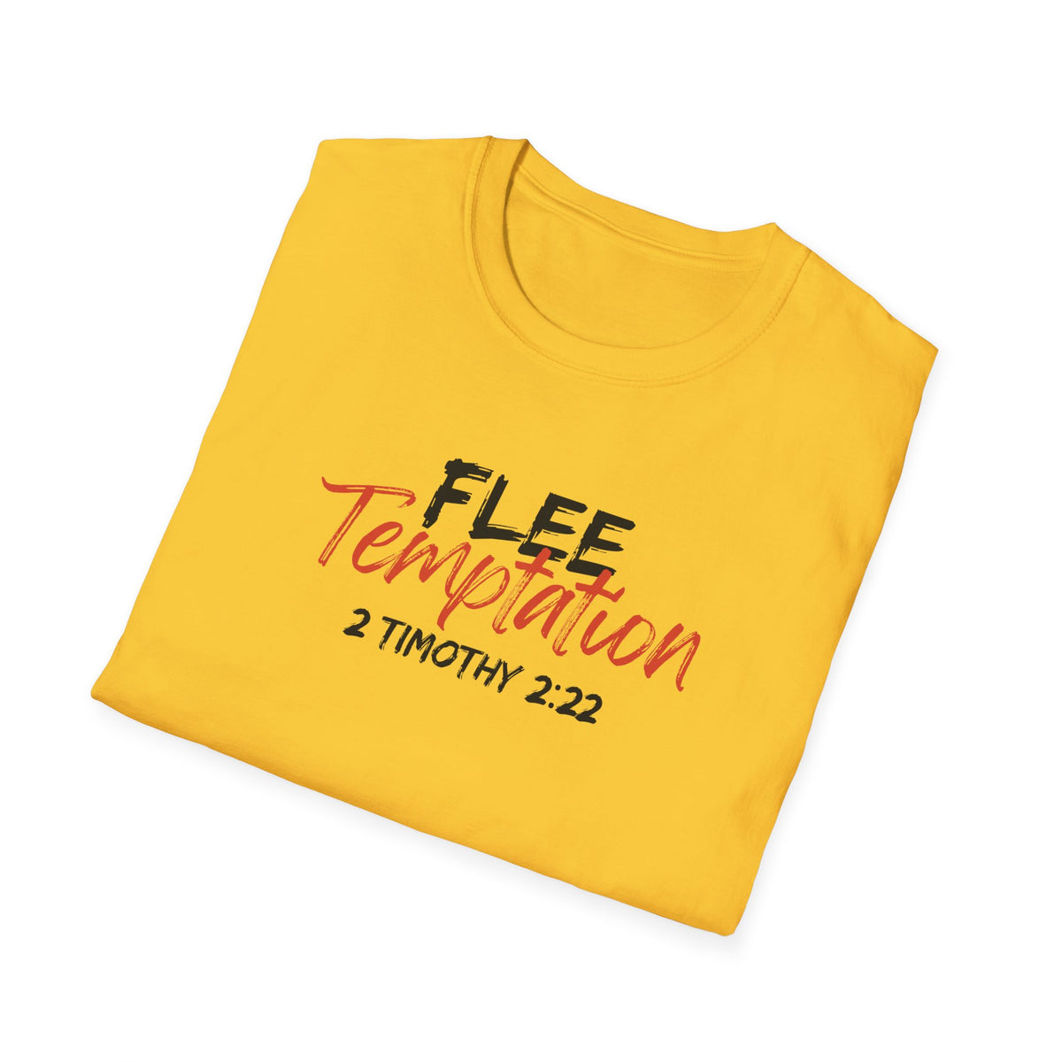 "Flee Temptation" Unisex Softstyle T-Shirt