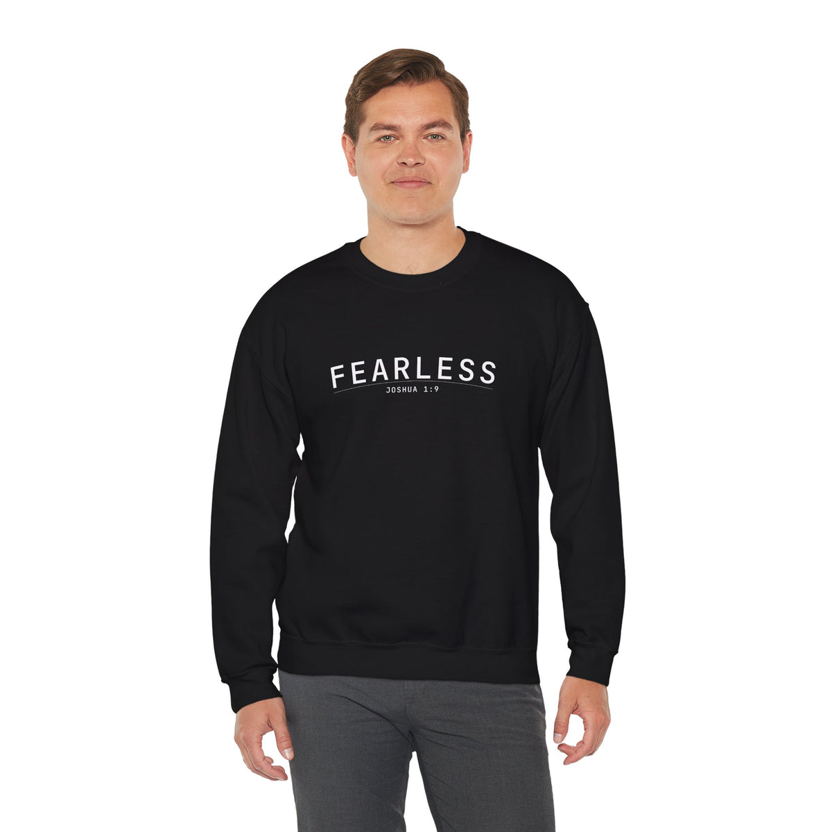 Fearless Christian Sweatshirt – Joshua 1:9 Wear Your Faith