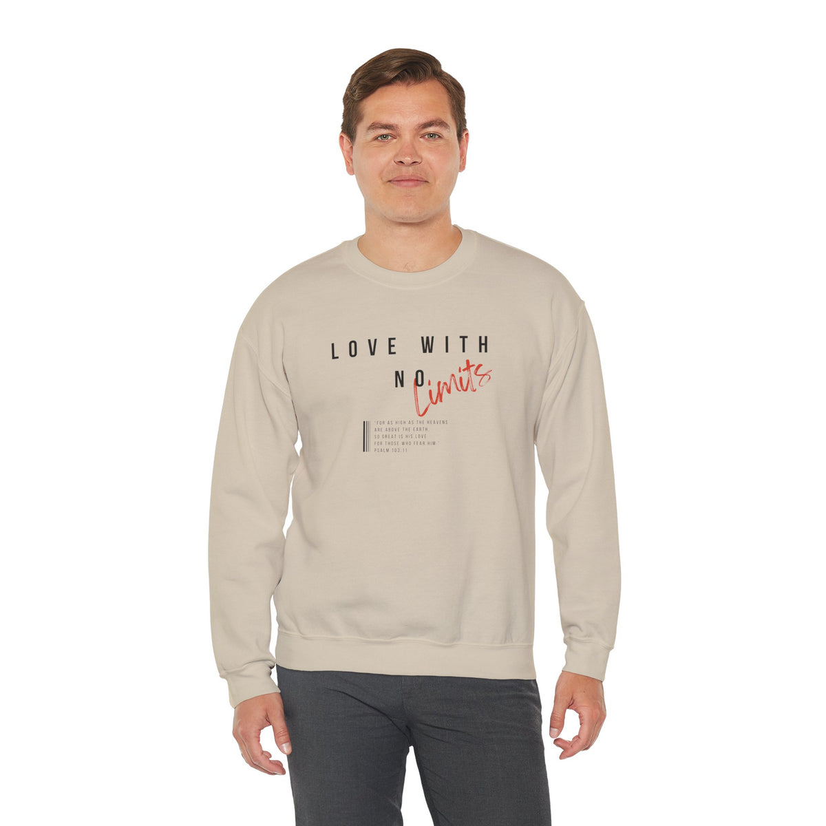 Love With No Limits- Unisex Heavy Blend™ Crewneck Sweatshirt