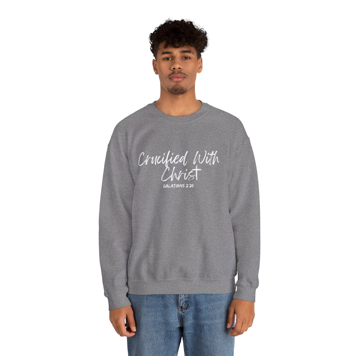 Crucified With Christ- Unisex Heavy Blend™ Crewneck Sweatshirt