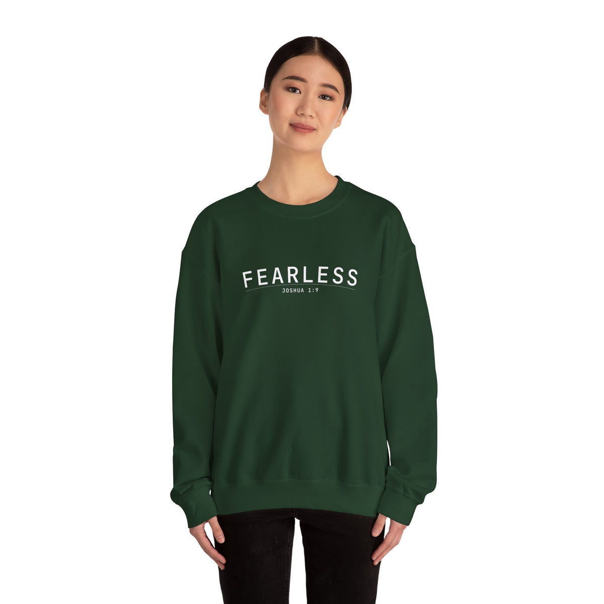 Fearless Christian Sweatshirt – Joshua 1:9 Wear Your Faith