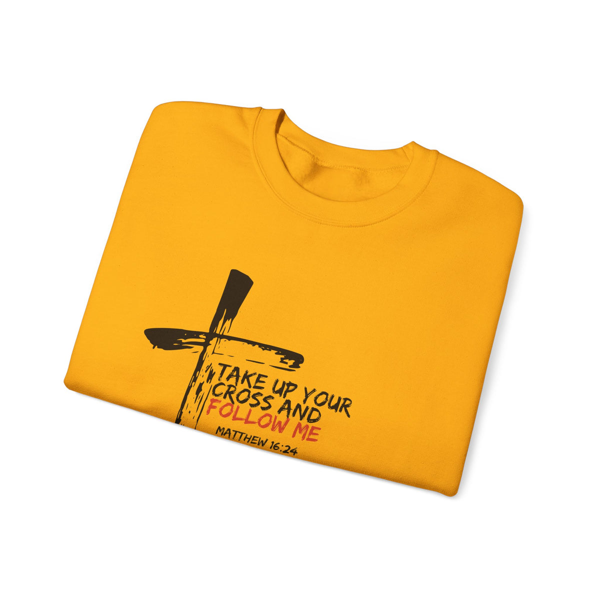 Take Up Your Cross and Follow Me- Unisex Heavy Blend™ Crewneck Sweatshirt