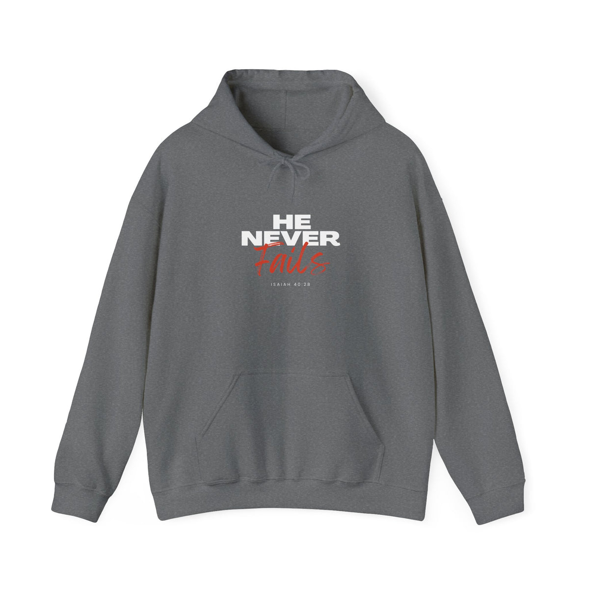 He Never Fails- Unisex Heavy Blend™ Hooded Sweatshirt