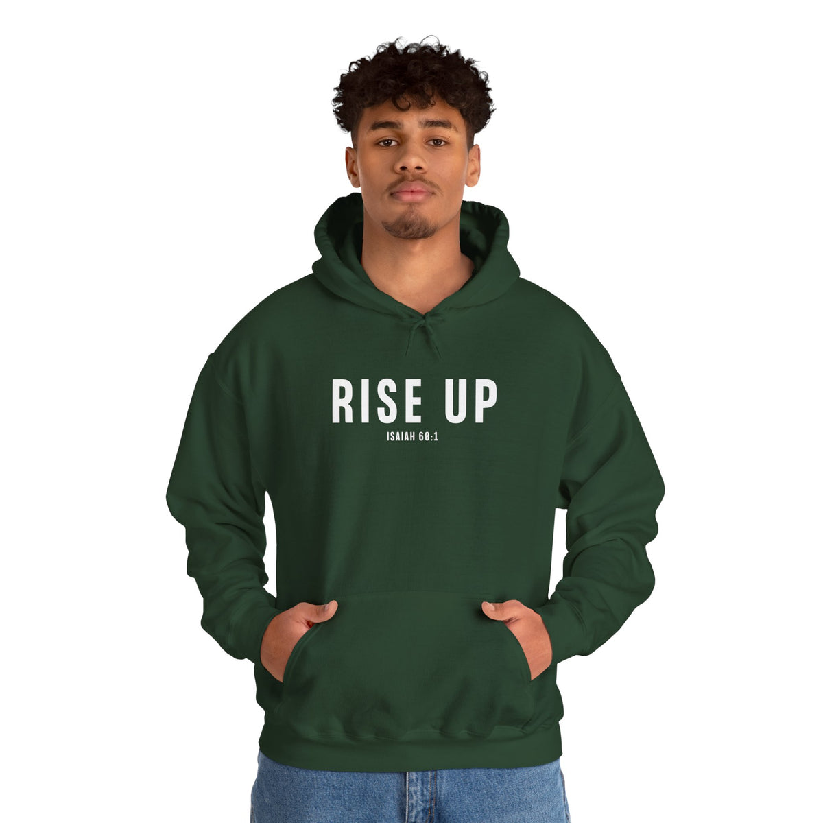 Rise Up Christian Hoodie – Isaiah 60:1 Faith Comfort Wear