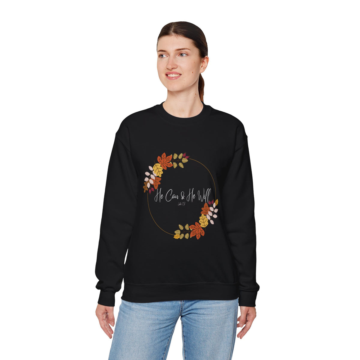 He Can & He Will | Ladies' Heavy Blend™ Crewneck Sweatshirt